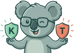 A cute koala weighing options in both hands to compare WatchUp vs Teleparty